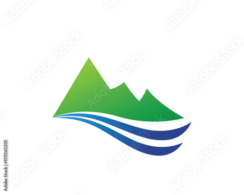 Mountain nature landscape  logo and symbols  icons template.