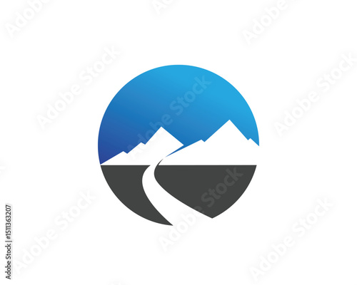 Mountain nature landscape  logo and symbols  icons template.