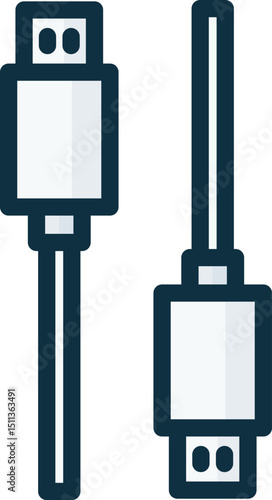 micro usb illustration on a white background    