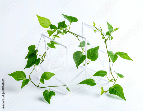 Geometric Bioplastic Vine Sustainable Growth and Design