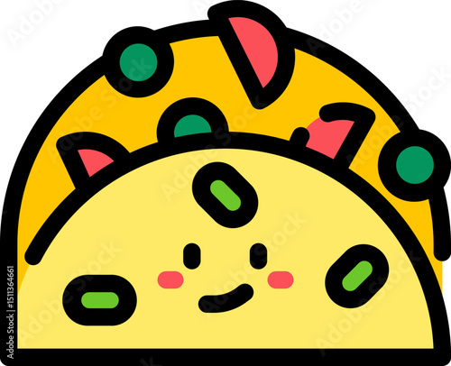omelette illustration on a white background   
