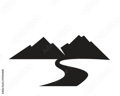 Mountain nature landscape  logo and symbols  icons template