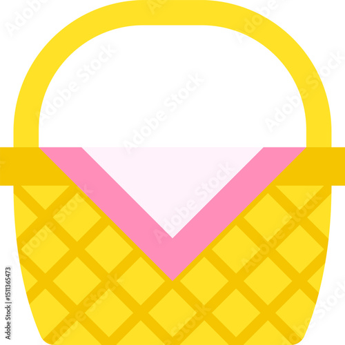 picnic basket illustration on a white background        