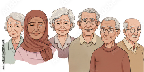 portrait of senior people