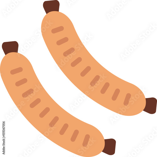 sausages illustration on a white background        