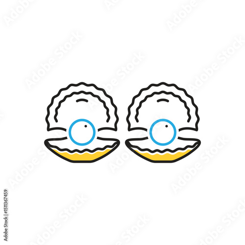 Multi color icon for clams