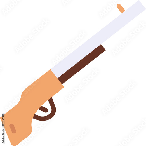 shotgun illustration on a white background        
