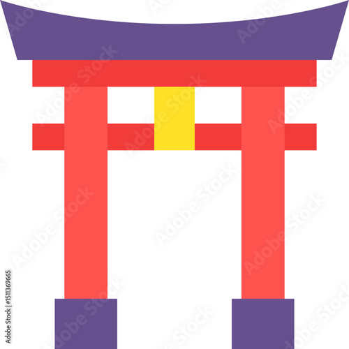torii illustration on a white background        