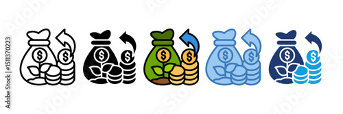 Investment Returns Icon Element For Design