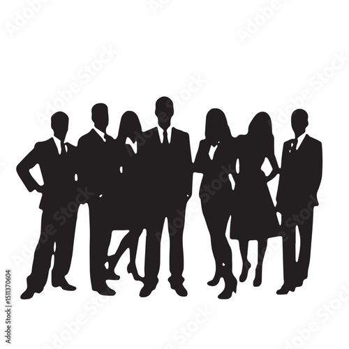 Business people, set of vector silhouettes

