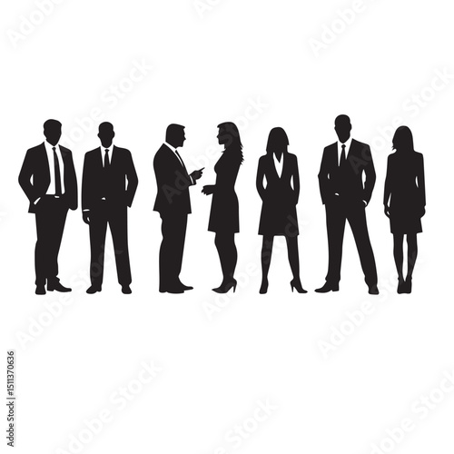 Business people, set of vector silhouettes
