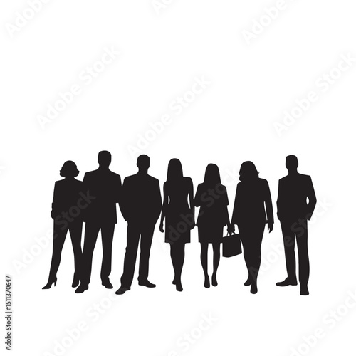 Business people, set of vector silhouettes
