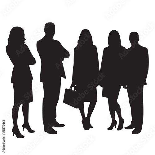 Business people, set of vector silhouettes
