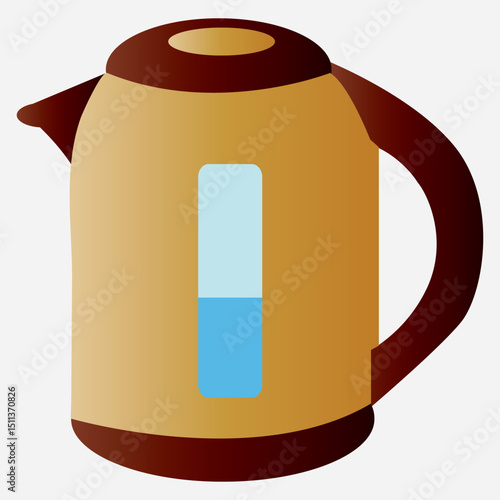 Electric Kettle with Water Illustration