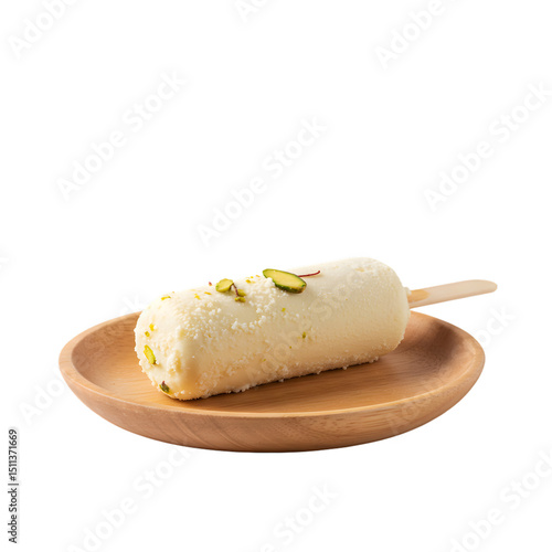 Creamy Kulfi Popsicle: A Delicious Indian Frozen Treat on transparent background