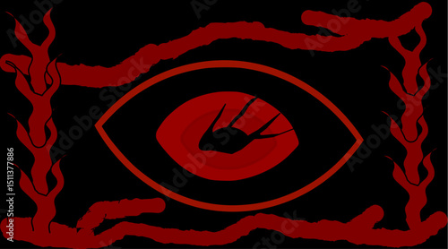 A creepy dark eye background