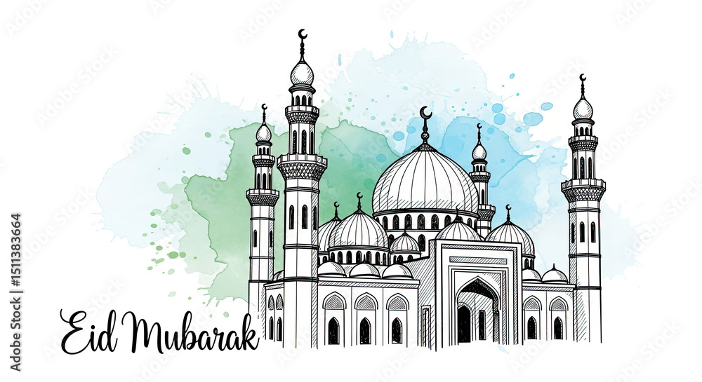 Fototapeta premium illustration of mosque