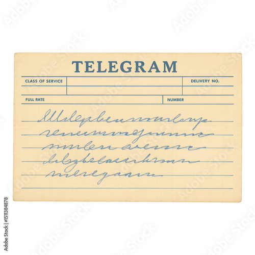 PNG Vintage telegram paper design.