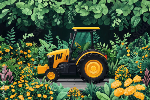 An illustration of a garden...