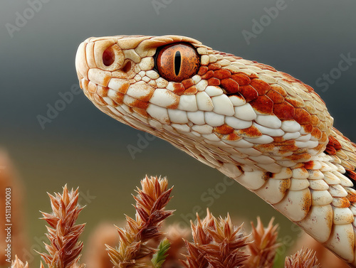 Close-up of an adder snake ...