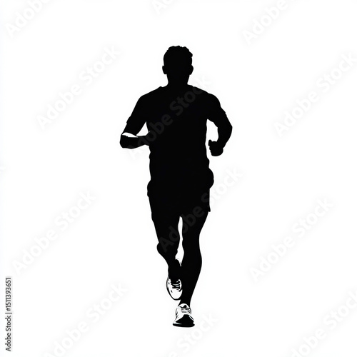 jogger silhouette , black a...