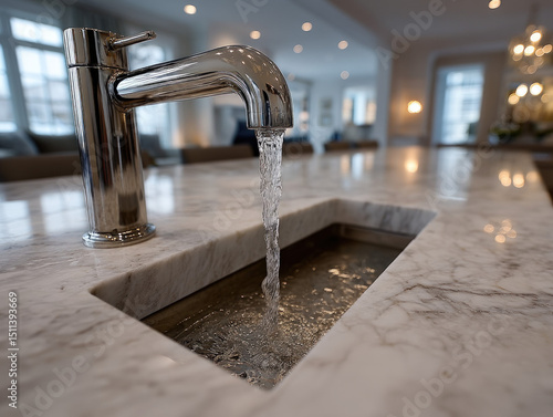 Kitchen sink with running g...