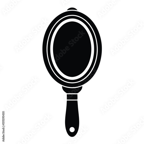 head mirror icon vector on white background