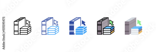 Library Multi Style Icon Set