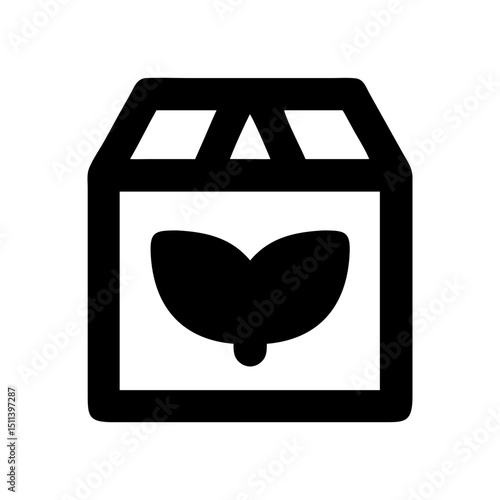 eco packaging icon leaf vector
