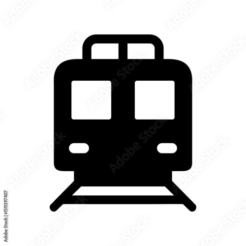 electric train vector icon sleek silhouette design
