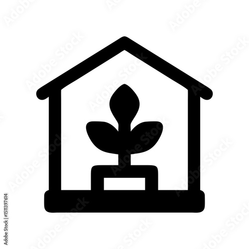 home garden indoor plant sustainable farming ecosystem icon
