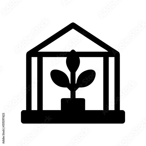 greenhouse cultivation plant growth protection icon
