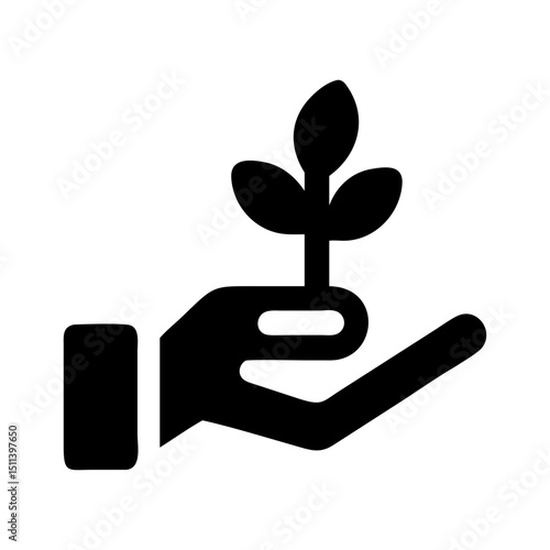 develops green sprout human care symbol
