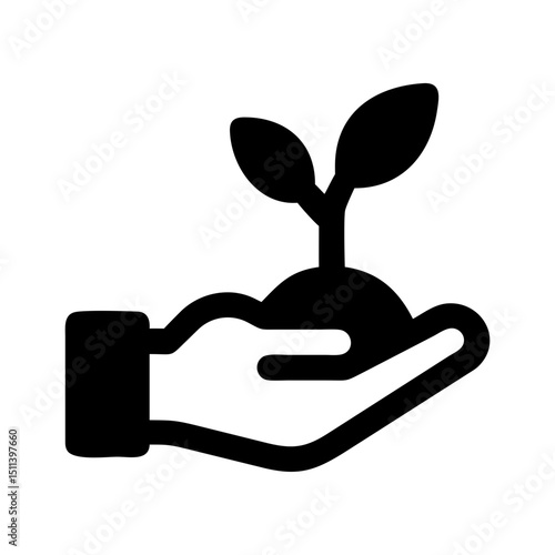 planting seedling soil hand new life
