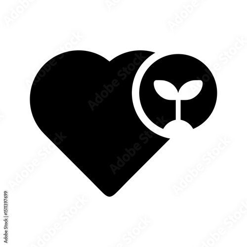 nature love environmental protection icon vector

