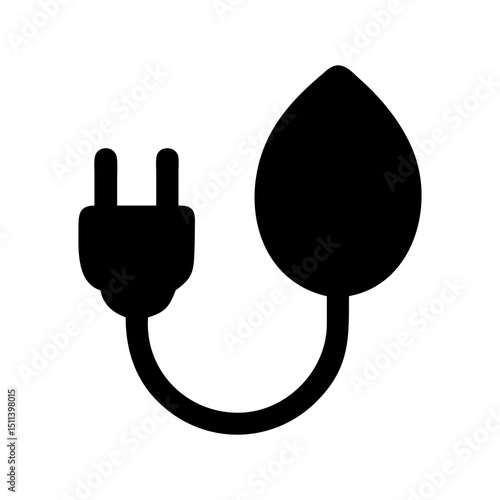eco electric plug vector icon
