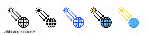 Ozone Layer Icon Collection With Multiple Styles