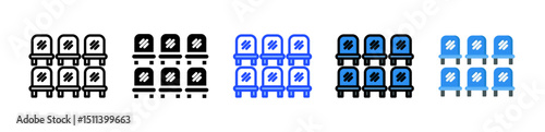 Seat Icon Collection With Multiple Styles