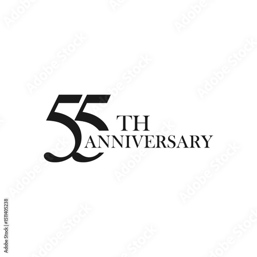 Wallpaper Mural anniversary logo design, 55th anniversary, symbol, icon, party, logo design for 55th anniversary, vector, success, illustration, birthday, symbol, background, year, congratulations, greeting, invitati Torontodigital.ca