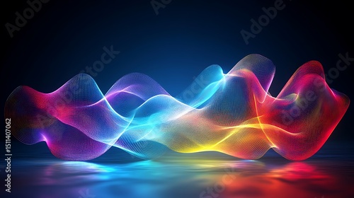 Abstract vibrant colorful waves