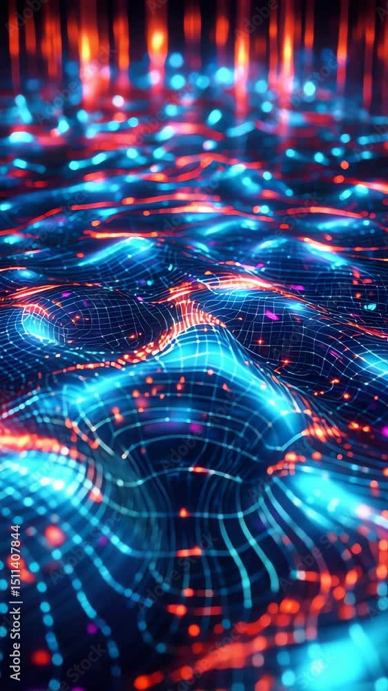 Abstract digital network wave design Abstract digital network wave design