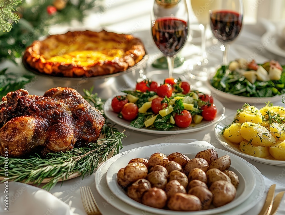 Romantic french dinner coq au vin and potato gratin intimate setting culinary art cozy atmosphere elegant table Romantic french dinner coq au vin and potato gratin intimate setting culinary art cozy atmosphere elegant table