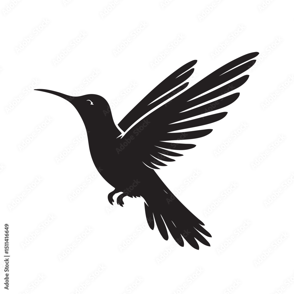 Fototapeta premium Bird Silhouette vector art illustration. black bird vector design.