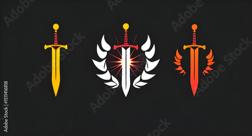 combat swords, sword bundle, blade collection, warrior weapon set