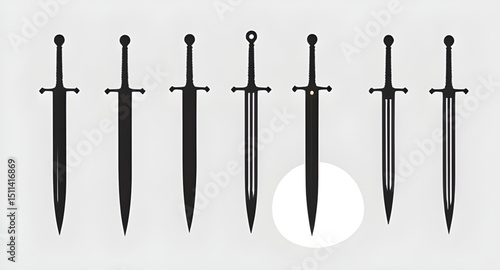 Sword icon, Sword vector, Sword illustration, Medieval sword, Fantasy sword, Warrior sword, Blade icon, Sharp sword, Combat sword, Sword silhouette, Sword outline, Realistic sword, Cartoon sword, Flat