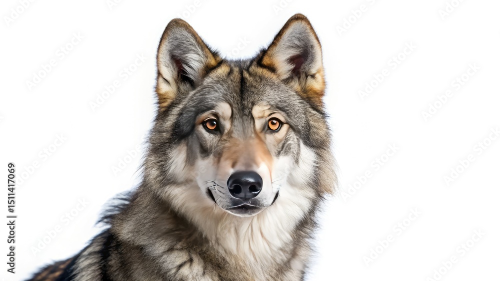 Fototapeta premium Majestic Wolfdog Breeds: Aerial Photography of Stunning Canine Beauty
