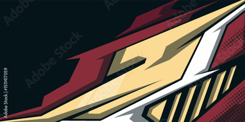 Side body graphic sticker design for car vectors. design stripes sports for car wrap. racing decals for tuning.