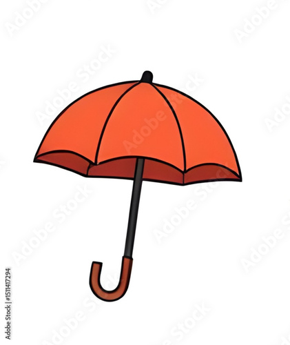 red umbrella isolated