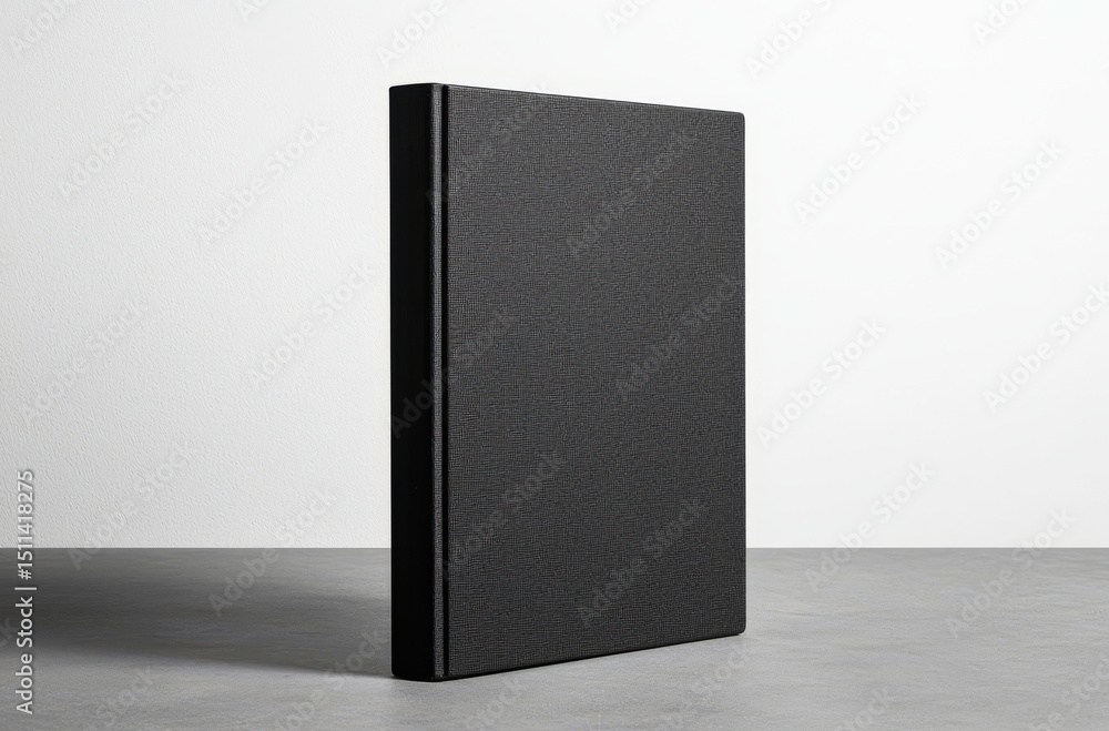Versatile black book display for creative projects. Versatile black book display for creative projects.