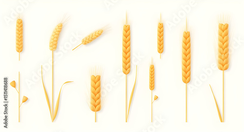 grains illustration set